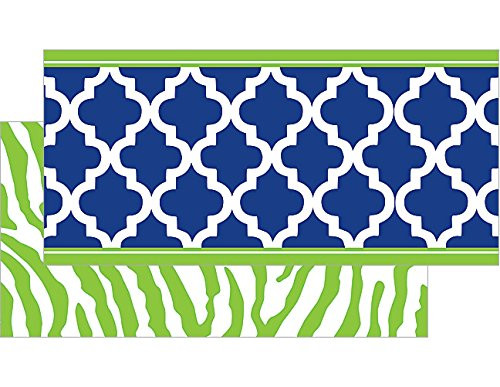 Teacher Created Resources Wild Moroccan Double-Sided Border, Navy and Lime (77095)