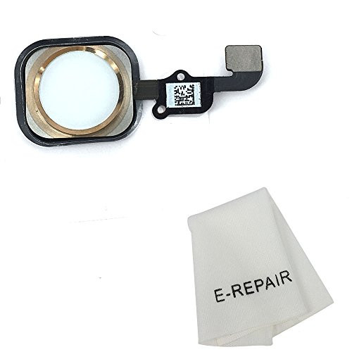 E-repair Home Button Key Flex Cable with Rubber Gasket Replacement for iPhone 6s and 6s Plus (Gold)