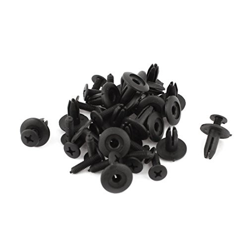 uxcell 20 Pcs Plastic Rivet Fastener Bumper Fender Retainer Push Clip 6mm