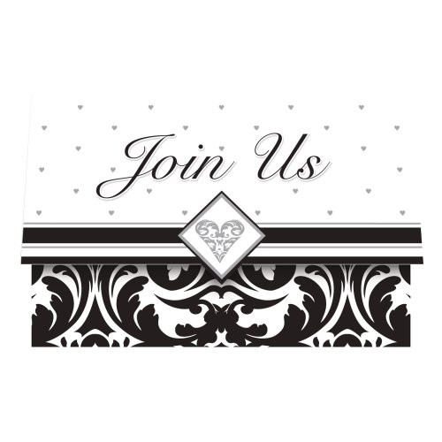 Creative Converting 8 Count Invitations, Ever After