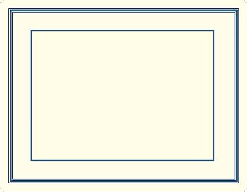 Great Papers! Navy Embossed Border Certificate, 8.5" x 11", 15 Count (20103774)