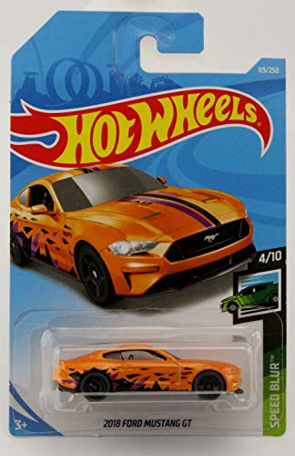 Hot Wheels 2019 Speed Blur 2018 Ford Mustang GT 113/250, Orange