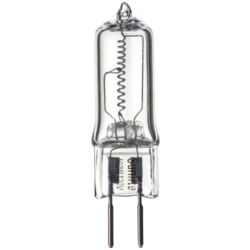Sunlite Q100/GY6/120V 100-Watt Halogen GY6.35 Bi-Pin Based Bulb, Clear