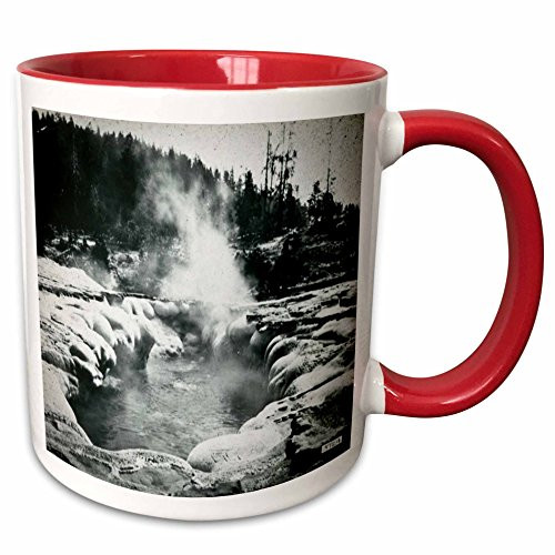 3dRose 77363_5 Vintage Yellowstone National Park Geysers Victor Animatograph Co. 6 Two Tone Red Mug, 11 oz, Multicolor 3dRose 77363_5 Vintage Yellowstone National Park Geysers Victor Animatograph Co. 6 Two Tone Red Mug, 11 oz, Multicolor