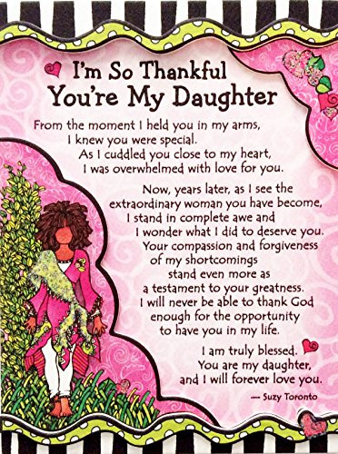 Blue Mountain Arts Miniature Easel Print with Magnet "I'm So Thankful You're My Daughter" 4.9 x 3.6 in., Perfect Birthday, Christmas, Graduation, or "I Love You" Gift, by Suzy Toronto
