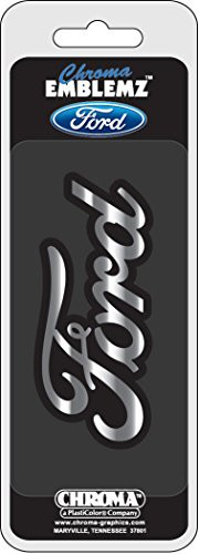 Chroma 9114 Ford Injection Molded Chrome Colored Emblemz Decal