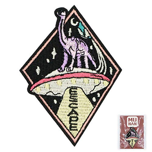 MUNAN sew on Patches UFO Dinosaurer Patch Iron On Sewing Embroidered Patches Badge Applique for Clothes Jacket Jeans Cap MUNAN sew on Patches UFO Dinosaurer Patch Iron On Sewing Embroidered Patches Badge Applique for Clothes Jacket Jeans Cap