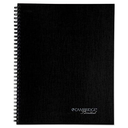 Cambridge Limited Business Notebook, 8-1/4 x 11 inches, Wirebound, Action Planner, Black (06064)