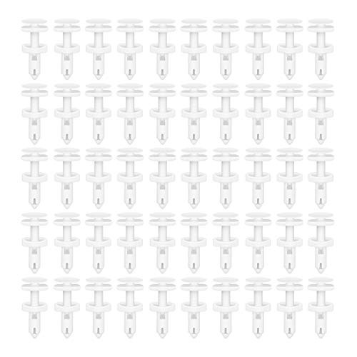 UTSAUTO Car Door Panel Retainer Clips 1/4" Hole Size Push-Type Nylon Bumper Fastener Rivet Clips 15960325 for Chevrolet Trucks Cadillac Trucks and GMC Trucks Automobiles 50Pcs