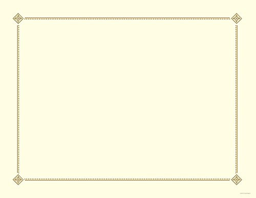 Great Papers! Corner Tiles Gold Foil Certificate, 8.5" x 11", 12 Count (2012197)