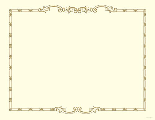 Great Papers! Linked Cast Iron Gold Foil Certificate, 8.5" x 11", 12 Count (2012198)