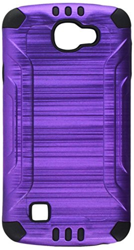 HR Wireless Carrying Case for LG Spree Optimus Zone 3 VS425 K4 - Retail Packaging - Purple/Black