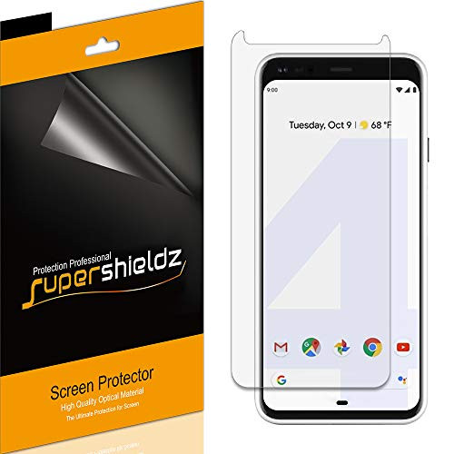 (6 Pack) Supershieldz for Google Pixel 4 Screen Protector, High Definition Clear Shield (PET)