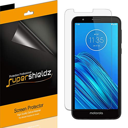 (6 Pack) Supershieldz for Motorola (Moto E6) Screen Protector, 0.23mm High Definition Clear Shield (PET)