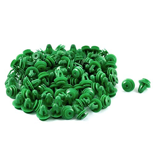 XMHF 100pcs Plastic Rivet 8mm Hole Car Door Trim Panel Retainer Clip Green