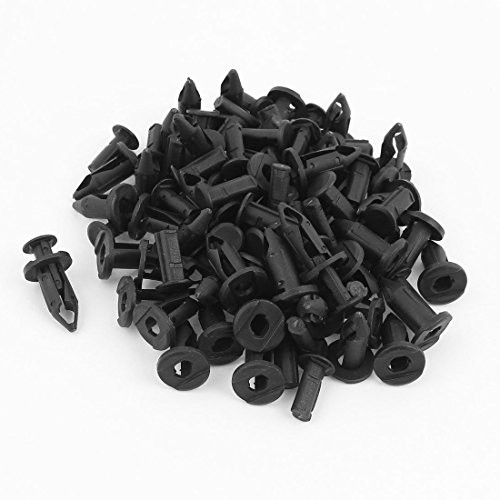 XMHF 50pcs Car Auto 15x8mm Plastic Push Rivet Fastener Pin Nylon Bumper Fastener Rivet Clips Fender