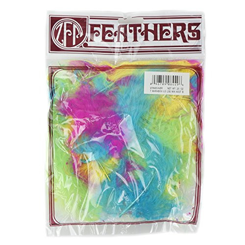 Zucker Feather (TM) - Loose Turkey Marabou Mix Dyed - Bright Mix