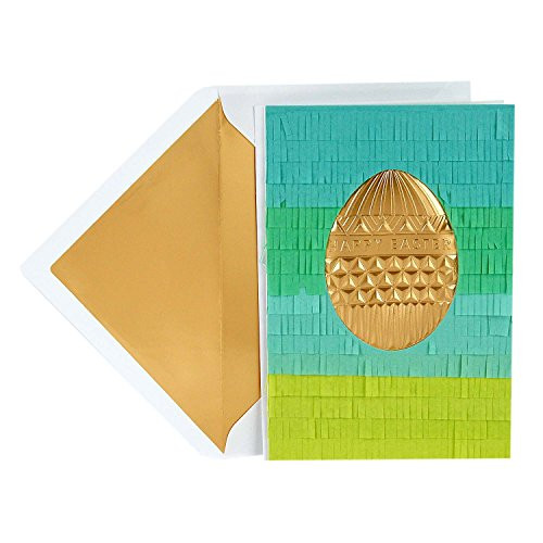 Hallmark Signature Easter Card (Gold Easter Egg With Fringe)