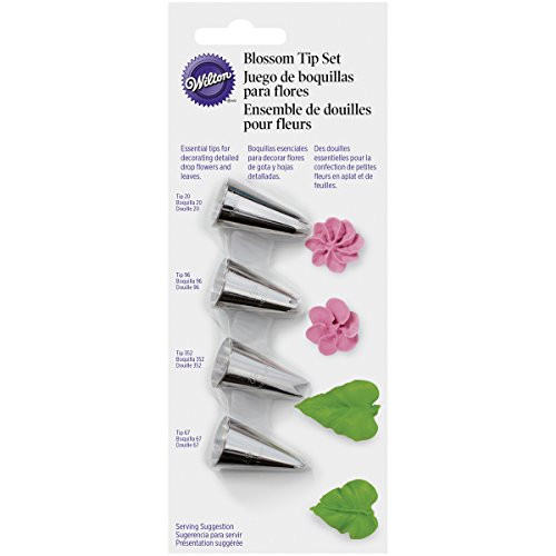 Wilton 418-9613 4 Piece Flower Icing Tip Set