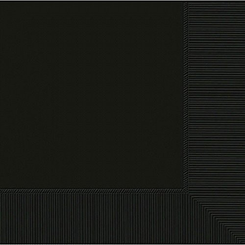 amscan Jet Black 2-Ply Paper Luncheon Napkins, 50 Ct. | Party Tableware