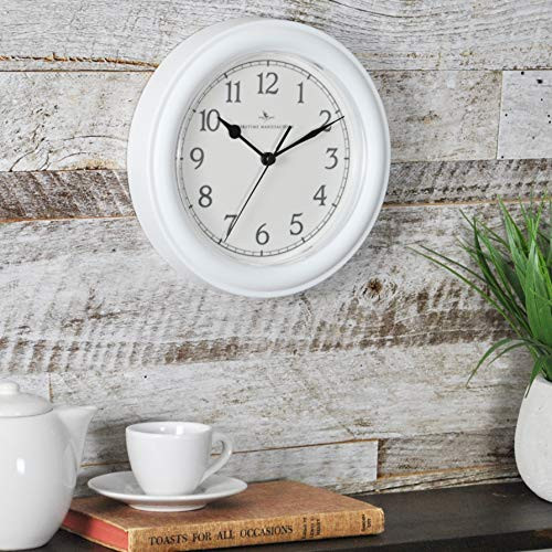 FirsTime & Co. White Essential Wall Clock, 8.5"