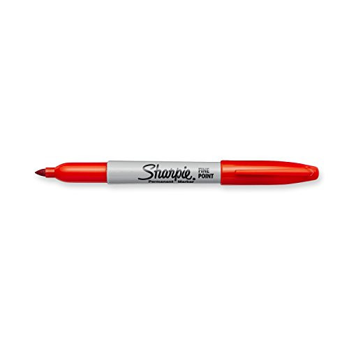 Sharpie Permanent Markers, Fine Point, Optic Orange, 1 Count