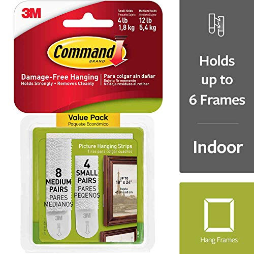 Command Small & Medium Picture Hanging Strips, Indoor Use (17203-ES)