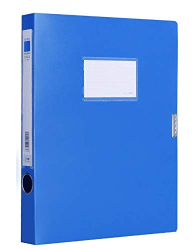 Archive Box Office Supplies Plastic Box, A4 File Boxes Plastic with Lid, Storage Folder Storage Box, Height 35mm, Blue