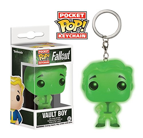 Funko Pocket POP! Keychain: Fallout - Exclusive Glow-In-The-Dark Vault Boy Figure