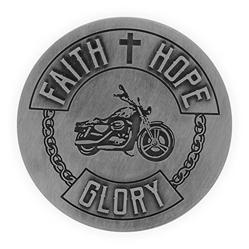 AngelStar Faith Hope Glory Guardian Eagle Scripture Visor Clip Pewter