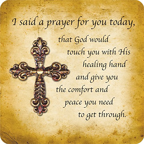 CB Gift Heartfelt Collection I Said A Prayer Sculpted Magnetic Cross, 4 x 6-Inches, Healing Hand