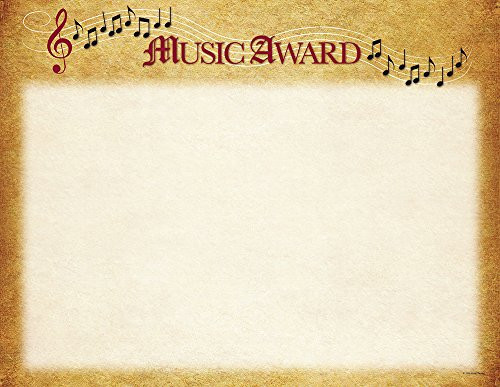 Great Papers! Music Certificate, 25 Count, 8.5" x 11" (2015109)