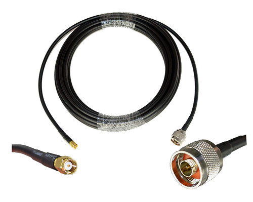 25 ft Low-Loss Coax Extension Cable (50 Ohm) - SMA Male to N Male - for 3G/4G/LTE/Ham/ADS-B/GPS/RF Radio to Antenna or Lightning Arrester Use (Not for TV or WiFi) 25 ft Low-Loss Coax Extension Cable (50 Ohm) - SMA Male to N Male - for 3G/4G/LTE/Ham/ADS-B/GPS/RF Radio to Antenna or Lightning Arrester Use (Not for TV or WiFi)