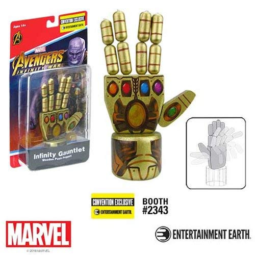 Marvel Avengers: Infinity War Infinity Gauntlet Wooden Push Puppet - Entertainment Earth Convention Exclusive