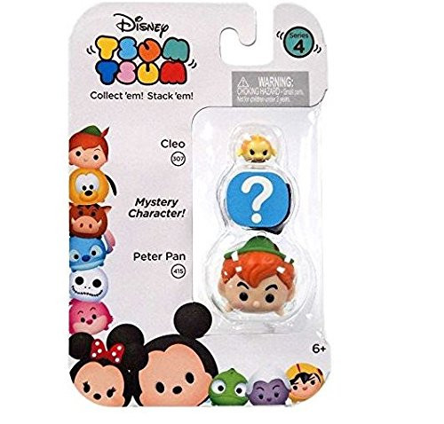 Disney Tsum Tsum Series 4 Cleo & Peter Pan 1" Minifigure 3-Pack