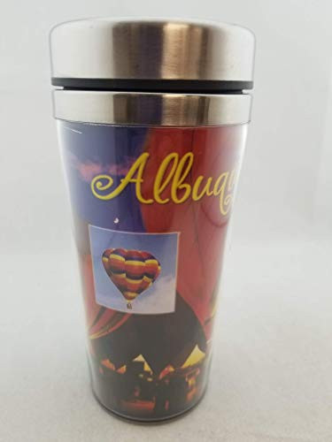 Albuquerque New Mexico Balloon Festival Souvenir State Stainless Steel Spill Resistant 16-Ounce Travel Tumbler with Wrap (New Mexico - Albuquerque)