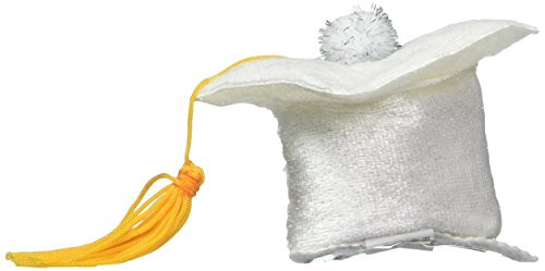 Grad Cap Hair Clip (white) Party Accessory  (1 count) (1/Pkg)