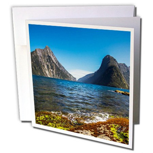 3dRose View of Mitre Peak and Milford Sound, New Zealand. - Greeting Card, 6" x 6", Single (gc_226463_5) 3dRose View of Mitre Peak and Milford Sound, New Zealand. - Greeting Card, 6" x 6", Single (gc_226463_5)