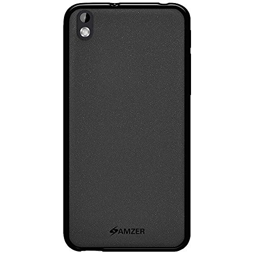Amzer Pudding Soft Gel TPU Skin Fit Case for HTC Desire 816 - Retail Packaging - Black