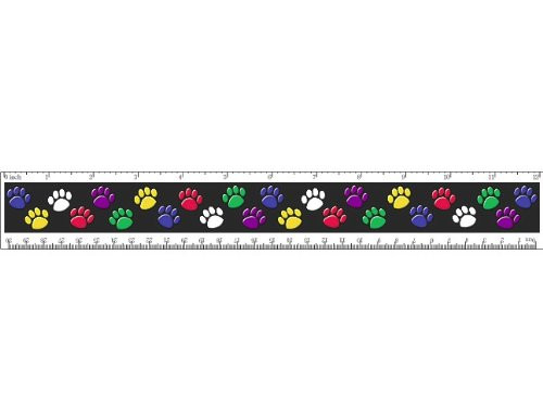 Teacher Created Resources Colorful Paw Prints Ruler (5229)