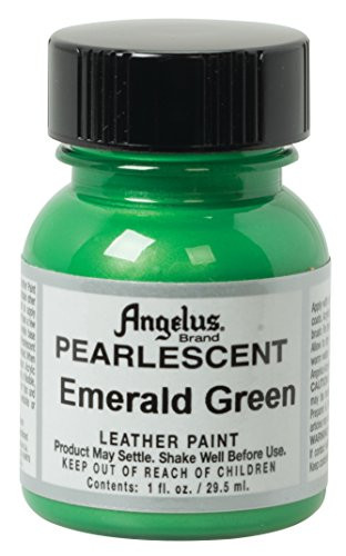 Angelus Pearlescent Leather Paint, Emerald Green, 1 oz.