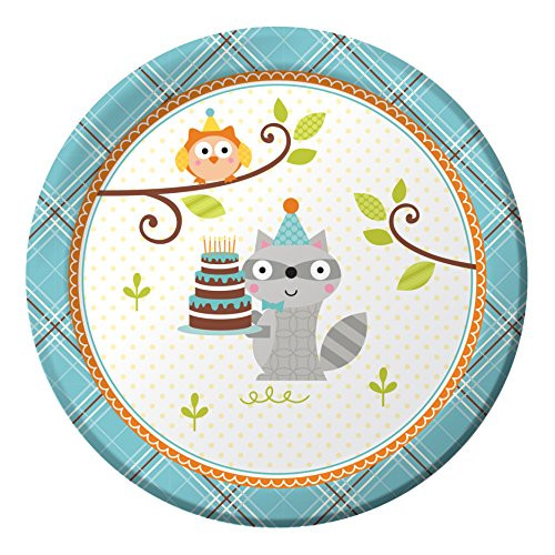 Creative Converting 8 Count Paper Dessert Plates, Happi Woodland Boy Creative Converting 8 Count Paper Dessert Plates, Happi Woodland Boy