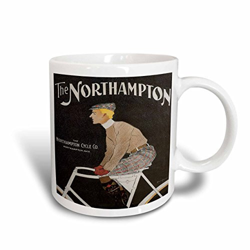 3dRose 153274_1 Cycle Co. Northampton, Mass Vintage Bicycle Advertising Poster Mug, 11 oz, Ceramic