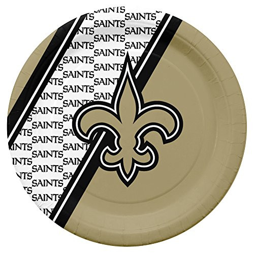 NFL New Orleans Saints Disposable Paper Plates, Pack of 20