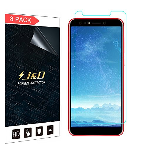 J&D Compatible for 8-Pack ZenFone 5Q / ZenFone 5 Lite Screen Protector, [Not Full Coverage] Premium HD Clear Film Shield Screen Protector for ASUS ZenFone 5Q Crystal Clear Screen Protector