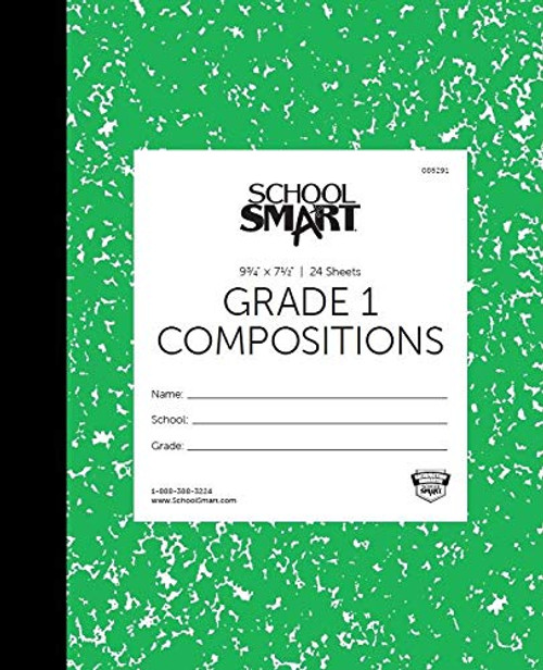 School Smart Skip-A-Line Ruled Composition Book, Grade 1, Green, 48 Pages