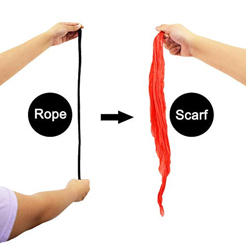 OUERMAMA Rope to Silk Magic Props Close Up Magic Tricks Kids Toy Magicians Mentalism Illusion