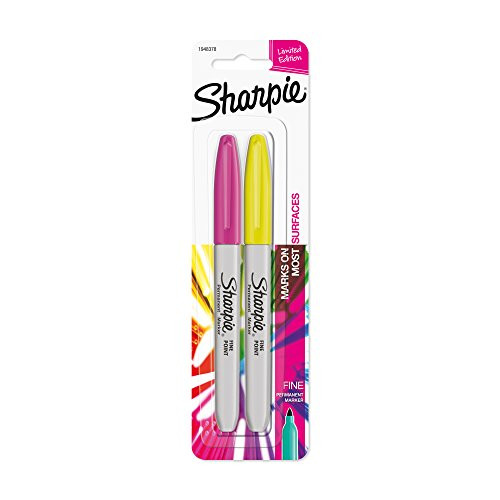 Sharpie Color Burst Permanent Markers, Fine Point, Assorted Colors, 2 Count