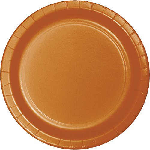 Creative Converting 323386 DINNER PLATE, 8.75", Orange