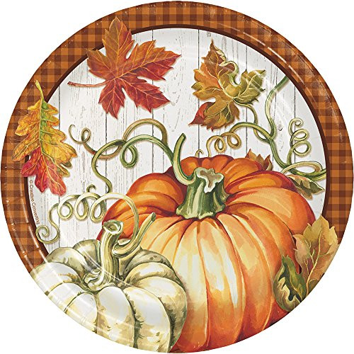 Creative Converting 324044 Party Creations Paper Plate, Harvest Plenty